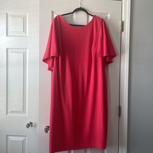 Salmon, Calvin Klein size 22W with a cape V-neck in the back